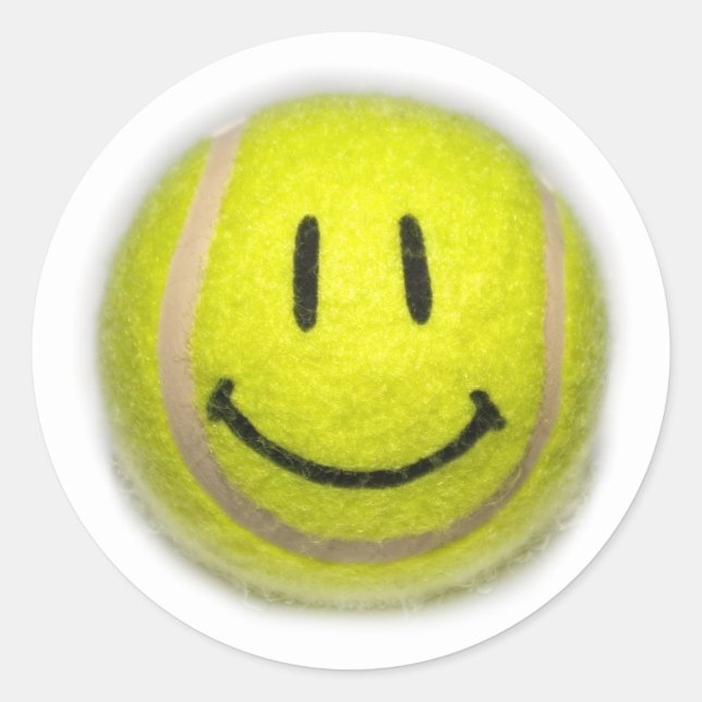 Face Tennis Ball Classic Round Sticker (Front)