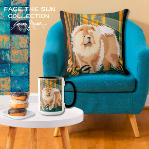 FACE THE SUN  Chow Throw pillow