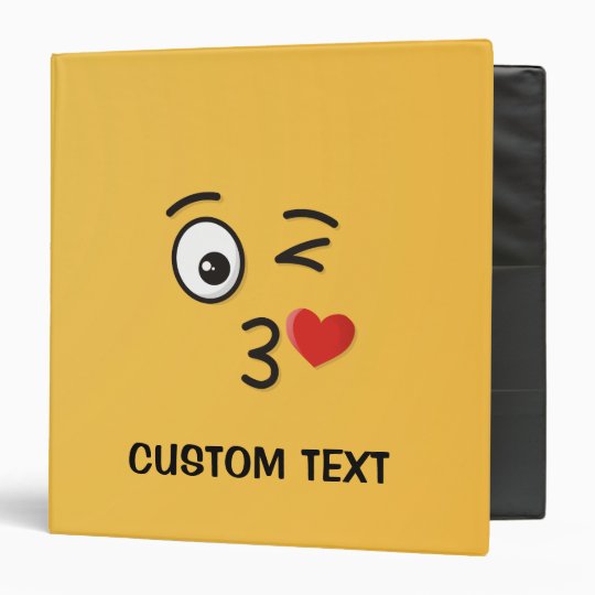 Face Throwing a Kiss 3 Ring Binder