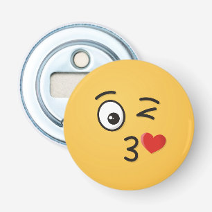 Face Throwing a Kiss Bottle Opener