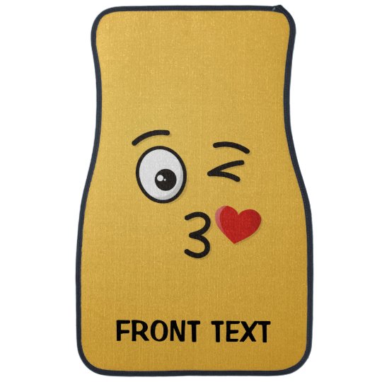 Face Throwing a Kiss Car Mat