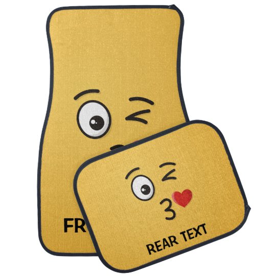 Face Throwing a Kiss Car Mat