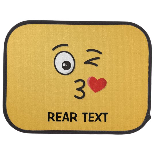 Face Throwing a Kiss Car Mat
