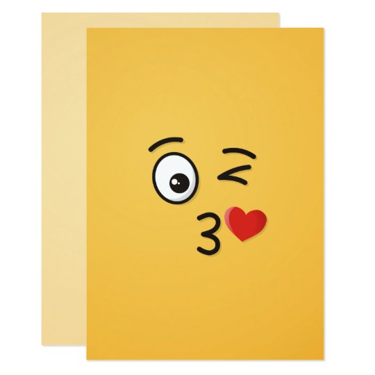 Face Throwing a Kiss Card