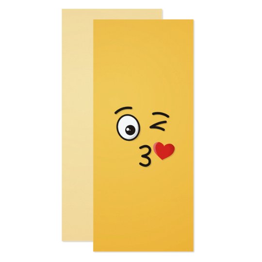 Face Throwing a Kiss Card