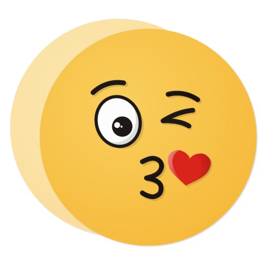 Face Throwing a Kiss Card