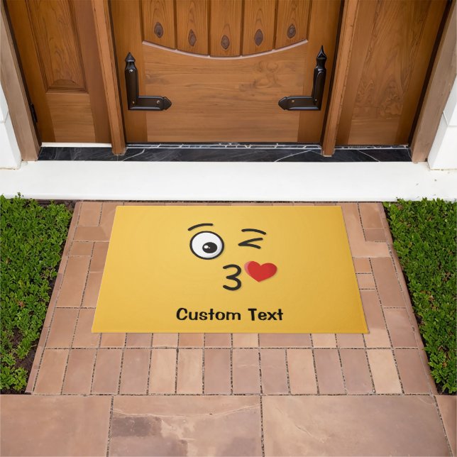 Face Throwing a Kiss Doormat (Outdoor)