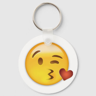 Face Throwing A Kiss Emoji Keychain