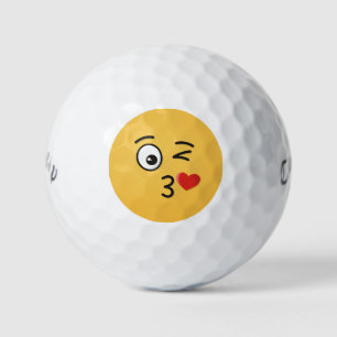 Face Throwing a Kiss Golf Balls