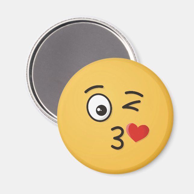 Face Throwing a Kiss Magnet (Front/Back)