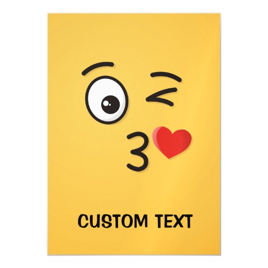 Face Throwing a Kiss Magnetic Card