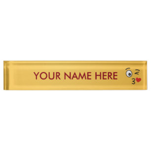 Face Throwing a Kiss Nameplate