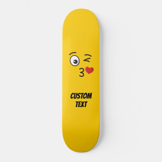 Face Throwing a Kiss Skateboard (Front)