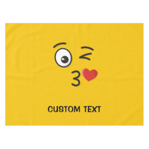 Face Throwing a Kiss Tablecloth