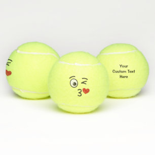 Face Throwing a Kiss Tennis Balls