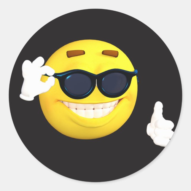 Face "Thumbs Up" Emoji Stickers (Front)