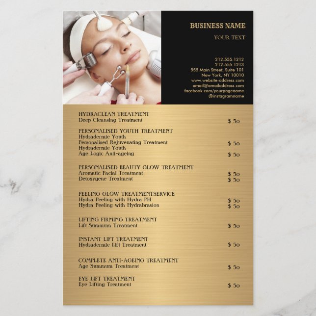 FACE TREATMENTS Beauty Salon flyer (Front)