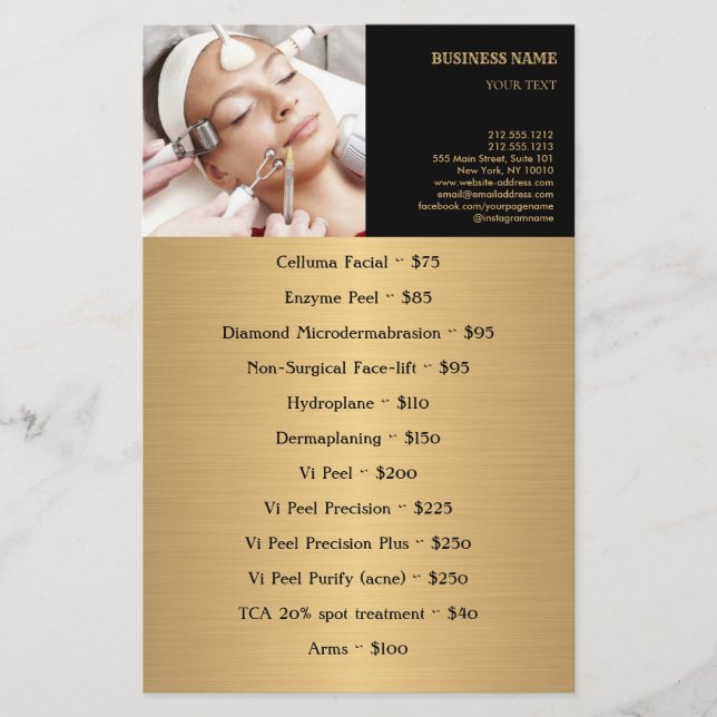 FACE TREATMENTS Beauty Salon flyer (Front)
