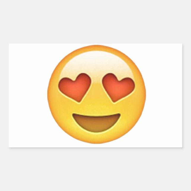 Face with heart shaped eyes emoji sticker (Front)