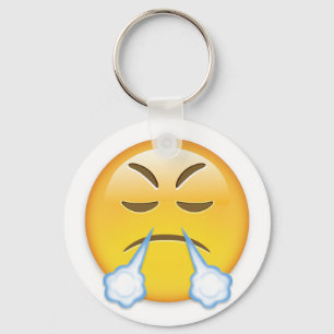 Face With Look Of Triumph Emoji Keychain