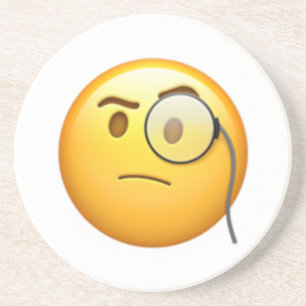 Face With Monocle - Emoji Coaster