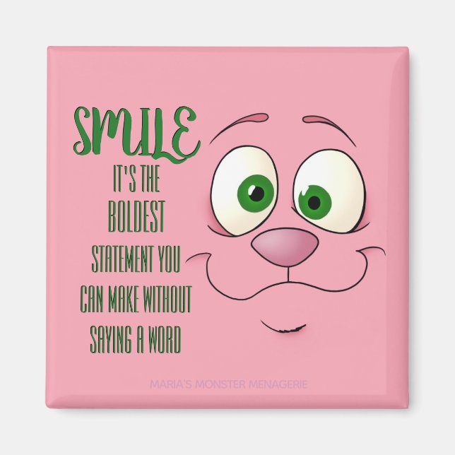 face with quote magnet (Front)