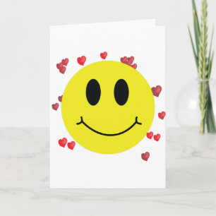 Face with Red Hearts Card