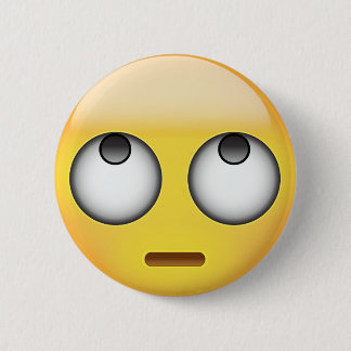 Face With Rolling Eyes Emoji 2 Inch Round Button