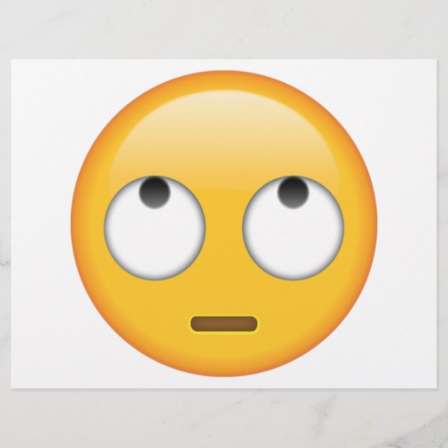 Face With Rolling Eyes - Emoji Flyer (Front)