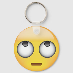 Face With Rolling Eyes Emoji Keychain