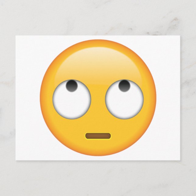 Face With Rolling Eyes - Emoji Postcard (Front)