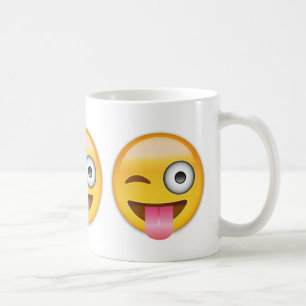 Face With Stuck Out Tongue And Winking Eye Emoji Coffee Mug
