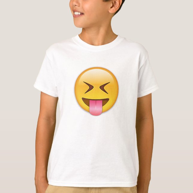 Face With Stuck Out Tongue & Tightly Closed Eyes T-Shirt (Front)