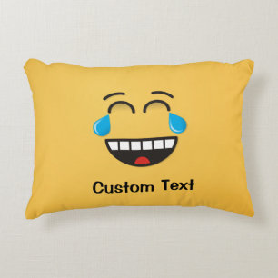 Face With Tears of Joy Accent Pillow