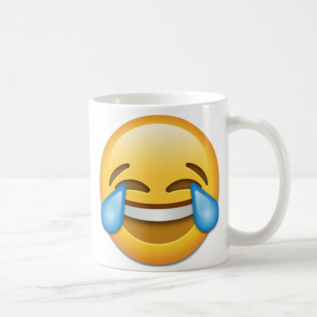 Face With Tears Of Joy emoji right Coffee Mug (Right)
