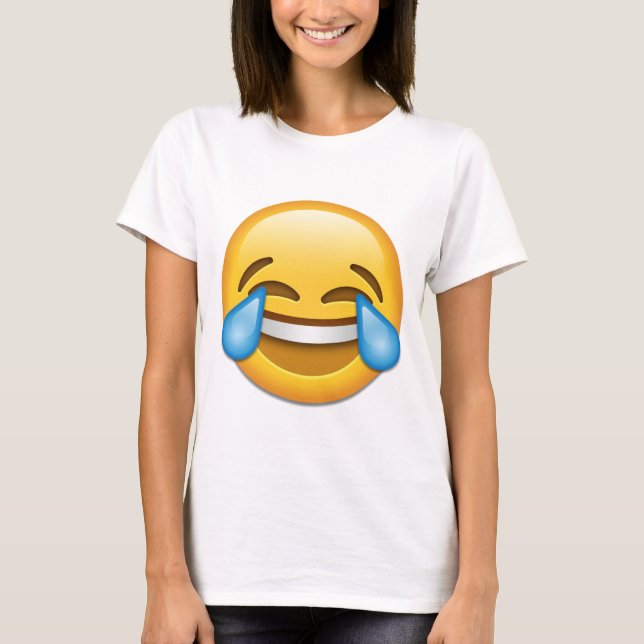 Face With Tears Of Joy emoji T-Shirt (Front)