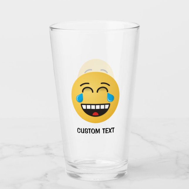 Face With Tears of Joy Glass (Front)