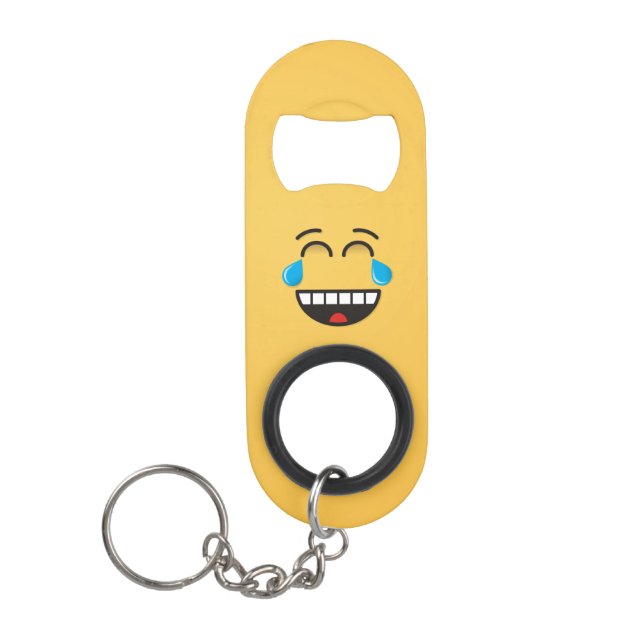 Face With Tears of Joy Keychain Bottle Opener (Front)