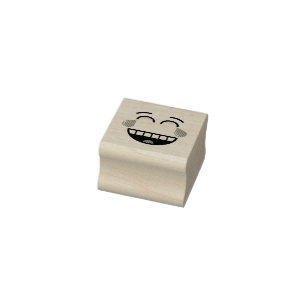 Face With Tears of Joy Rubber Stamp