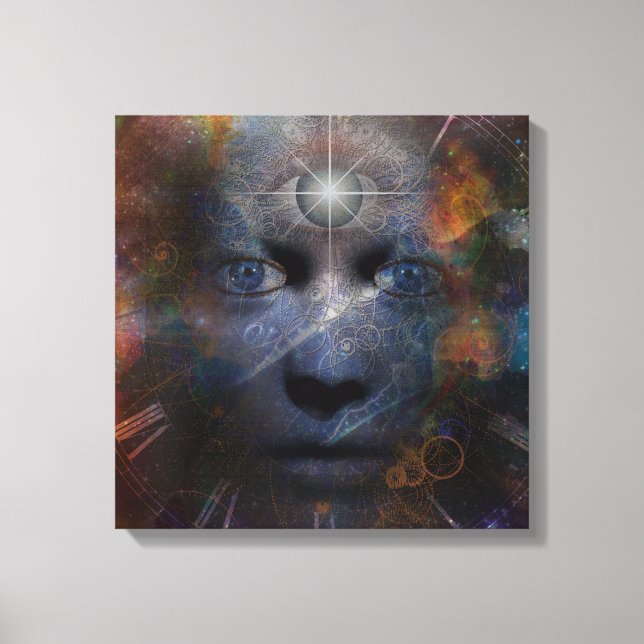 Face with third eye canvas print (Front)