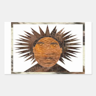 Face with wild hair. sticker