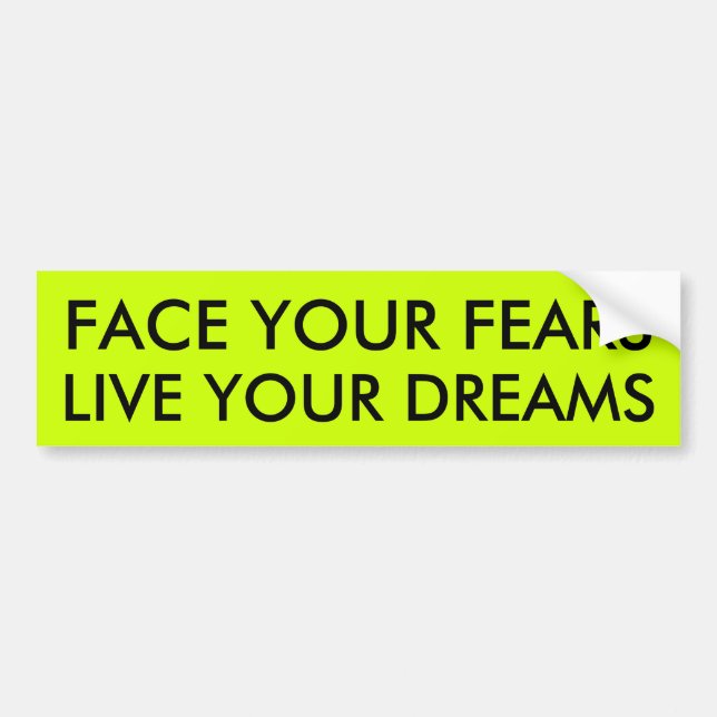 FACE YOUR FEARS BUMPER STICKER (Front)