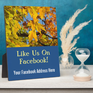 Facebook Address Here signs counter plaques Autumn