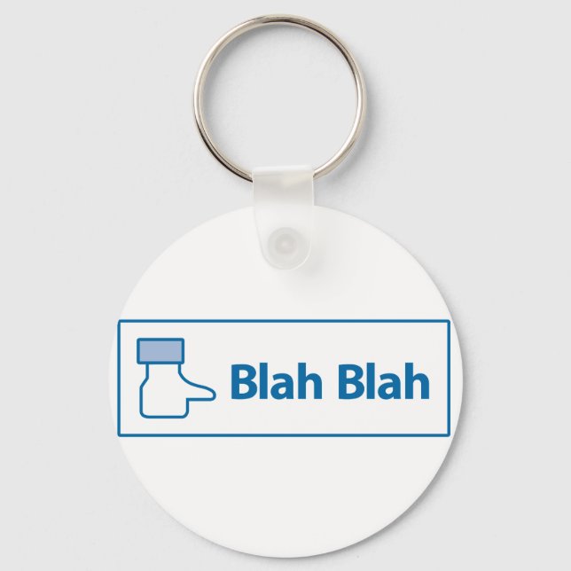 Facebook Blah Blah Keychain (Front)