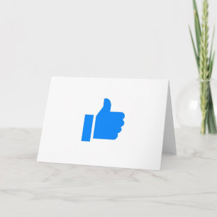 Facebook blue thumbs up work card