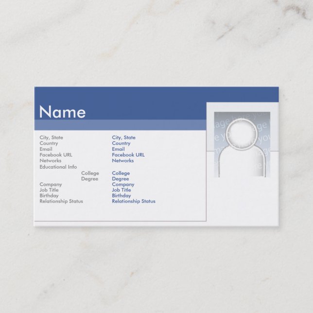Facebook - Business Card (Front)