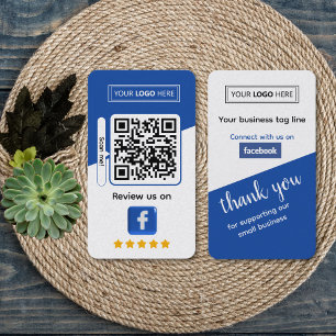 Facebook Business Review with QR Code Card