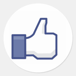 Facebook Classic Round Sticker