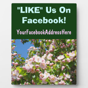 Facebook Counter Sign Plaques Blossoms LIKE Us On