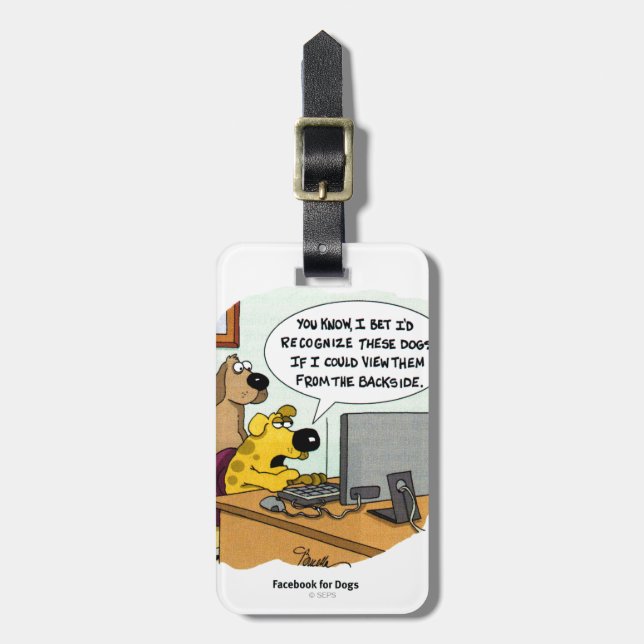 Facebook for Dogs Luggage Tag (Front Vertical)